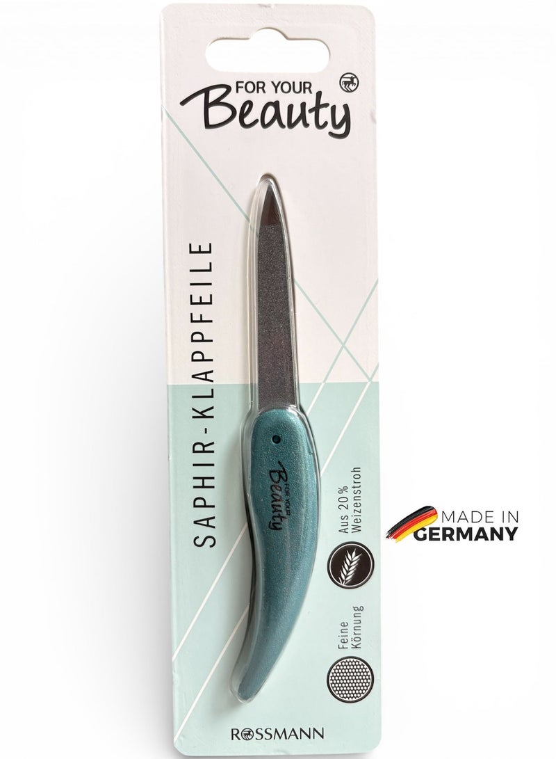 ROSSMANN German Brand-Sapphire Folding Nail File – Compact and Eco-Friendly Nail Care Solution - Image 1